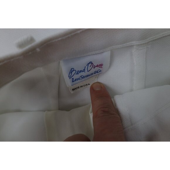 Vintage 70s 80s Levis Womens 28 Relaxed Fit Pleated Knit Chino Pants White USA - Picture 7 of 11